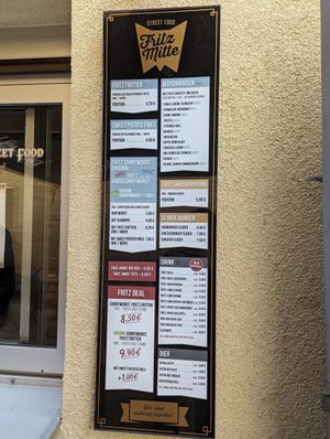 Menü at Fritz Mitte Neugasse in Jena