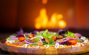 The Beyond Meat Pizza
Made from mostly Organic, and 100% Vegan ingredients, the Slow Roasted Pizza comes with a heavy layer of Organic Spring Lettuces, followed by perfectly   at Avatara Pizza in Calgary