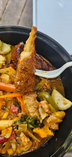 Vegan chicken at Uptown Veg BK in Brooklyn