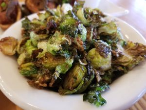 Maple glazed brussel sprouts at Cleveland Vegan in Lakewood