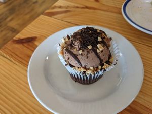 Chocolate peanut butter cupcake at Cleveland Vegan in Lakewood