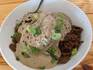Biscuits and gravy at Cleveland Vegan in Lakewood