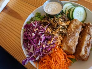 Chicken bacon ranch salad at Cleveland Vegan in Lakewood