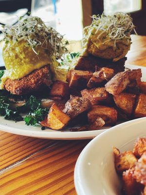 Benedict breakfast plate   at Cleveland Vegan in Lakewood