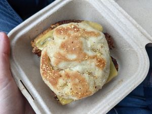 Breakfast sandwich at Cleveland Vegan in Lakewood