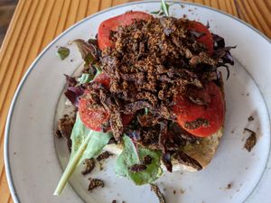 Avocado BLT toast at Cleveland Vegan in Lakewood