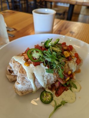 Chorizo Breakfast Burrito at Cleveland Vegan in Lakewood