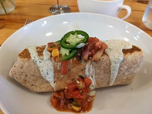 Chorizo Breakfast Burrito at Cleveland Vegan in Lakewood