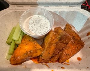 Tofu wings. Cold, limp tofu that was nothing like any vegan wings I’ve had before    at Cleveland Vegan in Lakewood