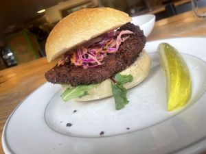 Chicken sandwich  at Cleveland Vegan in Lakewood