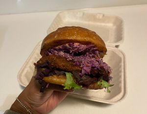 Chicken sandwich at Cleveland Vegan in Lakewood