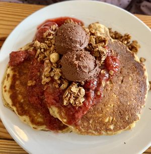 Nutella pancakes   at Cleveland Vegan in Lakewood