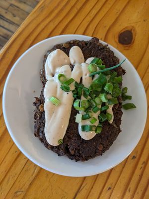 Herb lentil sausage patties at Cleveland Vegan in Lakewood
