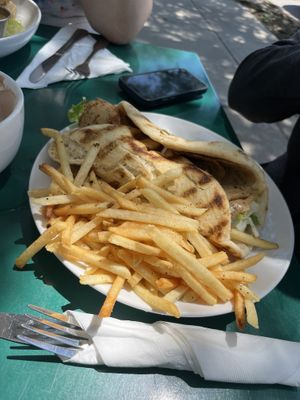 Gyro with fries   at Cleveland Vegan in Lakewood