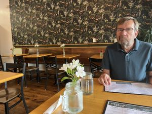 Inside the restaurant  at Cleveland Vegan in Lakewood