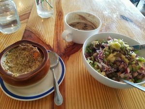 mac(quinoa) n [vegan] cheese and gf taco bowl at Cleveland Vegan in Lakewood