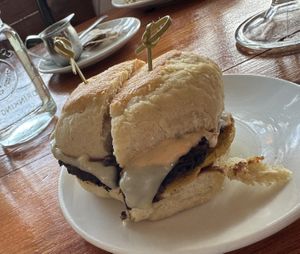 Sausage, Egg and Cheese Sammy  at Cleveland Vegan in Lakewood