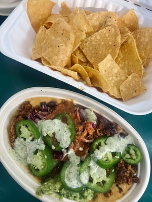 Nachos to go  at Cleveland Vegan in Lakewood