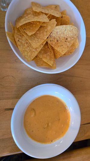 Queso and Chips at Cleveland Vegan in Lakewood