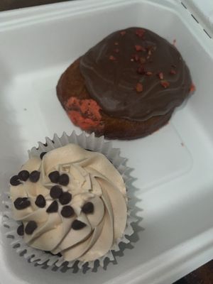 Donut and cupcake!  at Cleveland Vegan in Lakewood