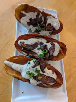 Chipotle potato skins at Cleveland Vegan in Lakewood