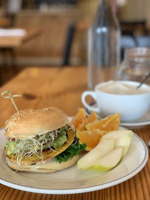 Breakfast sandwich.  at Cleveland Vegan in Lakewood