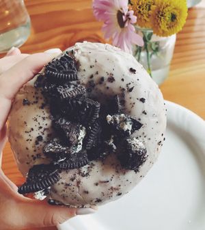 Cookies & cream donut at Cleveland Vegan in Lakewood
