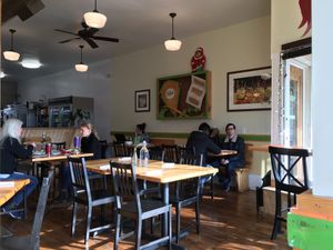 Interior seating  at Cleveland Vegan in Lakewood