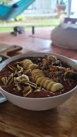 Chocolate smoothie bowl  #Veganuary at Orion Cafe in Koh Phangan