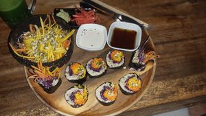 Raw sushi at Orion Cafe in Koh Phangan