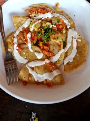 Pumpkin ravioli at Orion Cafe in Koh Phangan