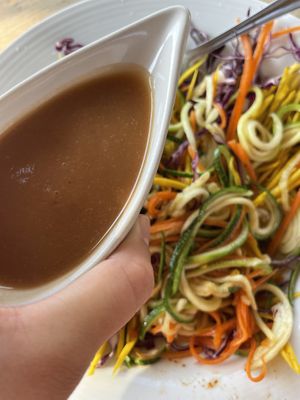 Vegan raw  pad Thai   at Orion Cafe in Koh Phangan