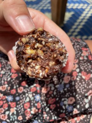 Raw energy ball  at Orion Cafe in Koh Phangan