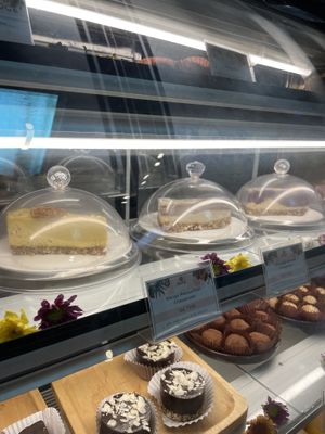 Raw cheesecakes   at Orion Cafe in Koh Phangan