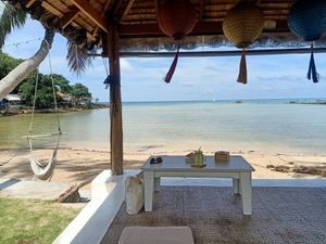 Vegan breakfast in a beautiful setting at Orion Cafe in Koh Phangan