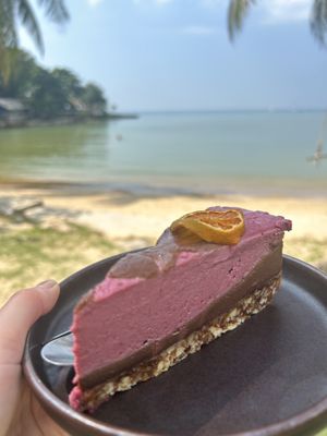 Raw vegan cheesecake   at Orion Cafe in Koh Phangan