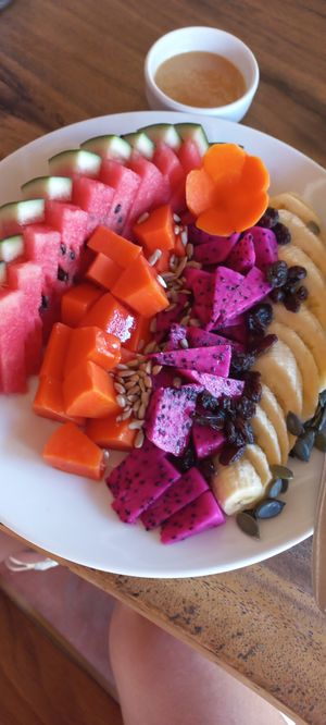 Kids' fruit platter at Orion Cafe in Koh Phangan