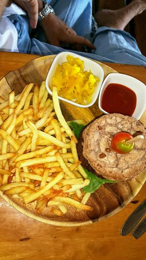 Tempehtation Burger at Orion Cafe in Koh Phangan