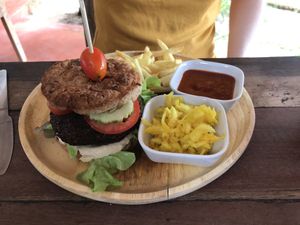 Falafel Burger  at Orion Cafe in Koh Phangan