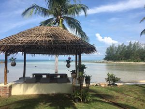 Our view from our breakfast table at Orion Cafe in Koh Phangan
