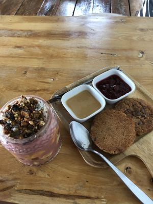 Great breakfast, though expensive for Thailand  at Orion Cafe in Koh Phangan