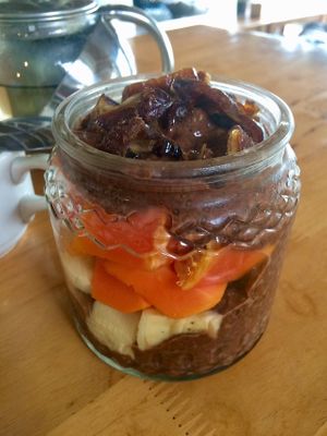 Choco-Chia bomb at Orion Cafe in Koh Phangan