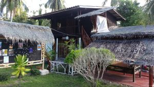 outside entrance at Orion Cafe in Koh Phangan
