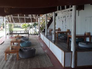 Seating area at Orion Cafe in Koh Phangan