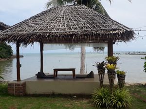 Bay sala seating at Orion Cafe in Koh Phangan