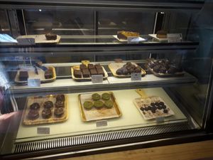 Dessert selection at Orion Cafe in Koh Phangan