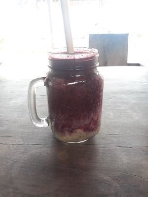 Icy dragon smoothie at Orion Cafe in Koh Phangan