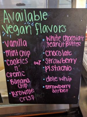 vegan flavors at Scoop LV in Las Vegas
