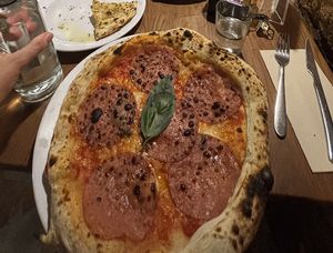 Vegan mozzarella and vegan prosciutto   at Pizzeria Eden Barcelona in Barcelona