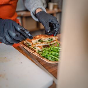 Little peak behind the desk - every dish is served fresh and made with love at Bauch-Laden in Stuttgart